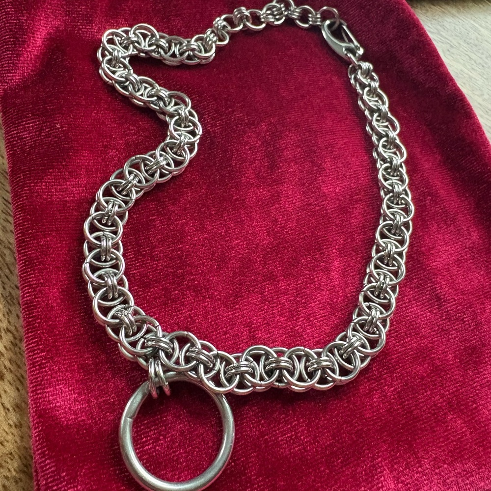 Stainless Steel O-Ring Choker Necklace / Collar ⛓️ Handmade in the UK ⛓️